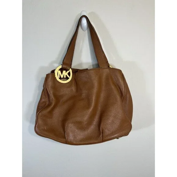 Michael Kors Fulton Large Leather East West Tote Bag luggage color - Picture 2 of 16